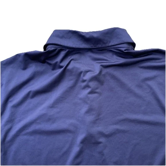 Men's Adidas Golf Polo Shirt M Blue Yellow Desert Springs Logo Performance - Picture 6 of 6